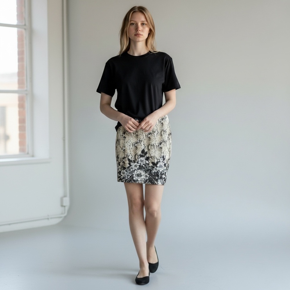 White House Black Market Satin Pencil Skirt Size 2 Small - Picture 14 of 15